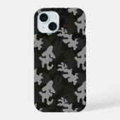 Black Camouflage Pattern iPhone 15 Hoesje (Achterkant)