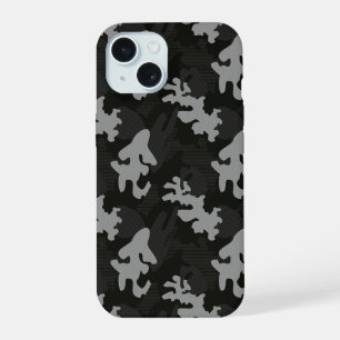 Black Camouflage Pattern iPhone 15 Hoesje