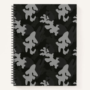 Black Camouflage Pattern Notitieboek