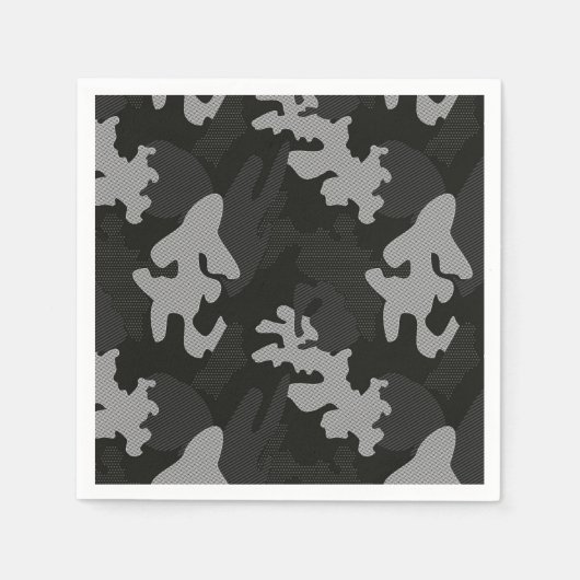 Black Camouflage Pattern Servet (Voorkant)
