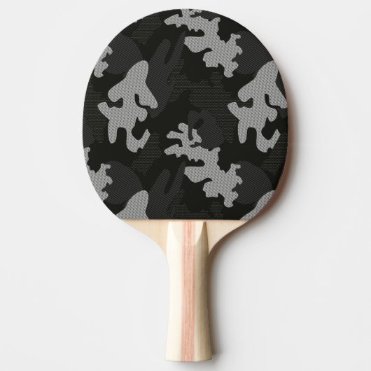Black Camouflage Pattern Tafeltennisbatje (Voorkant)