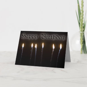 Black Candles Halloween Birthday Kaart