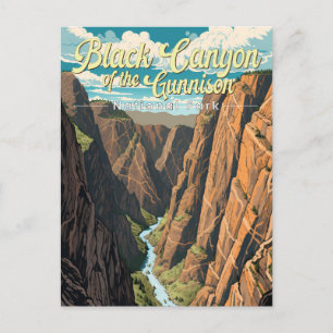 Black Canyon of the Gunnison National Park Art Briefkaart