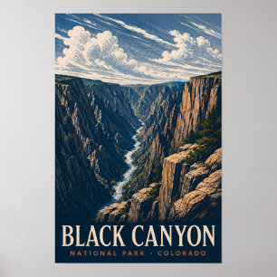 Black Canyon of the Gunnison National Park Modern Poster