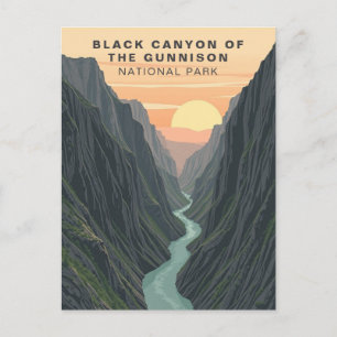 Black Canyon of the Gunnison Vintage USA Briefkaart