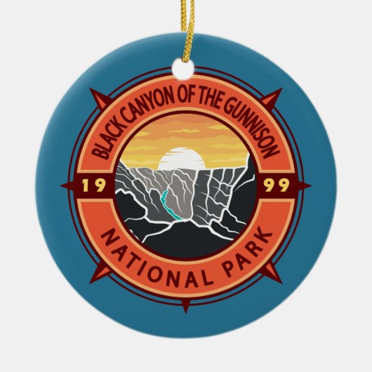 Black Canyon van de Gunnison National Park Compass Keramisch Ornament (Voorkant)