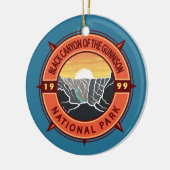 Black Canyon van de Gunnison National Park Compass Keramisch Ornament (Links)