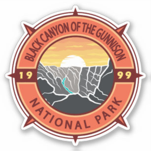 Black Canyon van de Gunnison National Park Compass Sticker