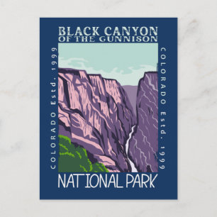 Black Canyon van de Gunnison National Park Retro Briefkaart