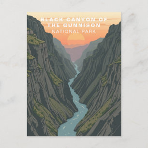 Black Canyon van de Gunnison Retro USA Briefkaart