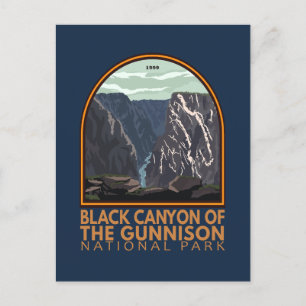 Black Canyon van het  Embleem van Gunnison Briefkaart
