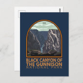 Black Canyon van het  Embleem van Gunnison Briefkaart (Voorkant / Achterkant)
