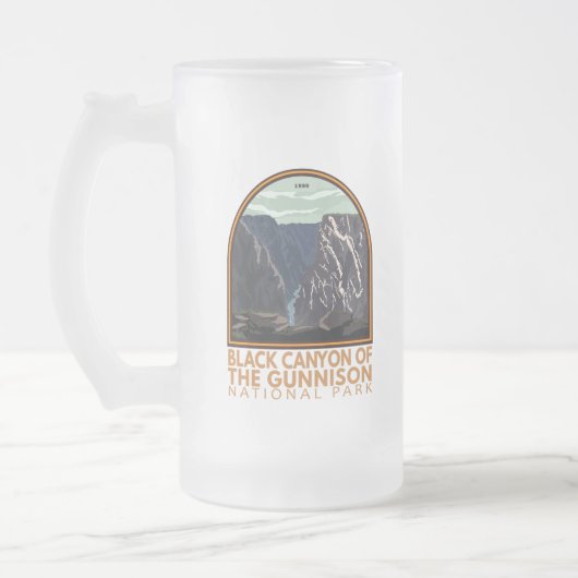 Black Canyon van het Embleem van Gunnison Matglas Bierpul (Links)