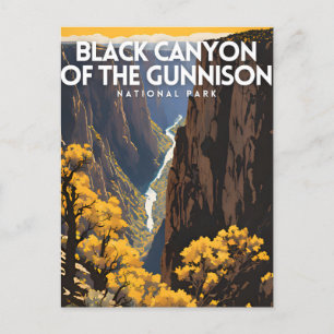 Black Canyon van het Gunnison National Park Briefkaart
