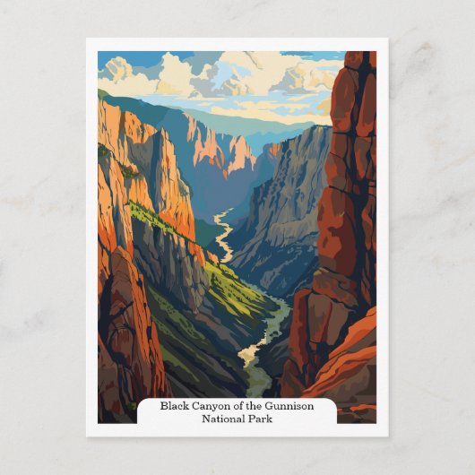 Black Canyon van het Gunnison National Park Briefkaart (Voorkant)