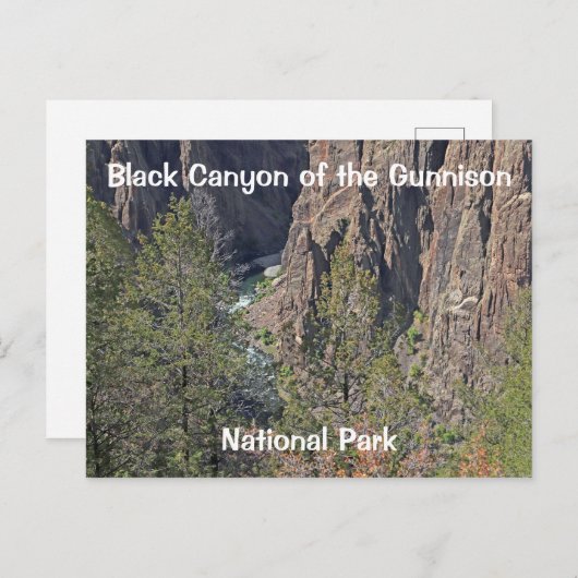 Black Canyon van het Gunnison National Park Briefkaart (Voorkant / Achterkant)