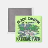 Black Canyon van het Gunnison National Park Magneet (Voorkant / Achterkant)