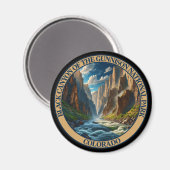 Black Canyon van het Gunnison National Park Magneet (Voorkant / Achterkant)