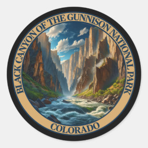 Black Canyon van het Gunnison National Park Ronde Sticker