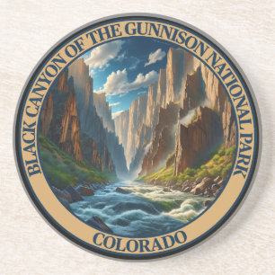 Black Canyon van het Gunnison National Park Zandsteen Onderzetter