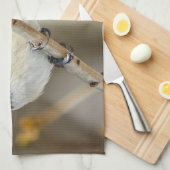 Black Capped Chickadee Kitchen Towel Theedoek (Quarter Fold)