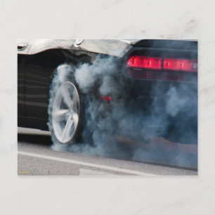 Black car burnout briefkaart