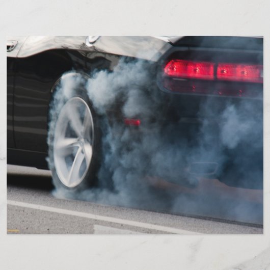 Black car burnout flyer (Voorkant)