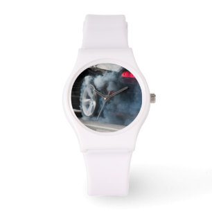 Black car burnout horloge