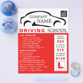 Black Car Logo, Driving School, Instructor Advert Flyer (Enkel)