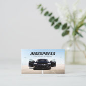 Black Car Rental Service Wit Visitekaartje (Staand voorkant)