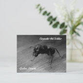 Black Carpenter Ant Soldier Agressive Posting Briefkaart (Staand voorkant)