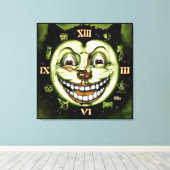 Black Cat 13-klokhalloween Canvas Afdruk (Insitu (Houten vloer))