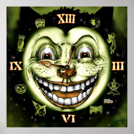 Black Cat 13-klokhalloween Poster