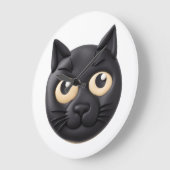 Black Cat 3D geïnspireerd Grote Klok (Hoek)