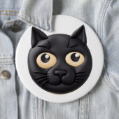 Black Cat 3D geïnspireerd Ronde Button 6,0 Cm (In situ)