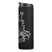 Black Cat aangepaste naam tumbler Thermosbeker (Geroteerd rechts)