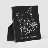 Black Cat aangepaste plaque Fotoplaat (Voorkant)