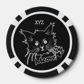 Black Cat aangepaste poker chips (Achterkant)