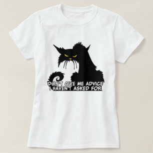 Black Cat Advice Gezegde T-shirt