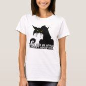 Black Cat Advice Gezegde T-shirt (Voorkant)