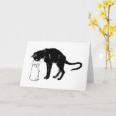 Black Cat, Alexandre Steinlen Kaart (Gele Bloem)