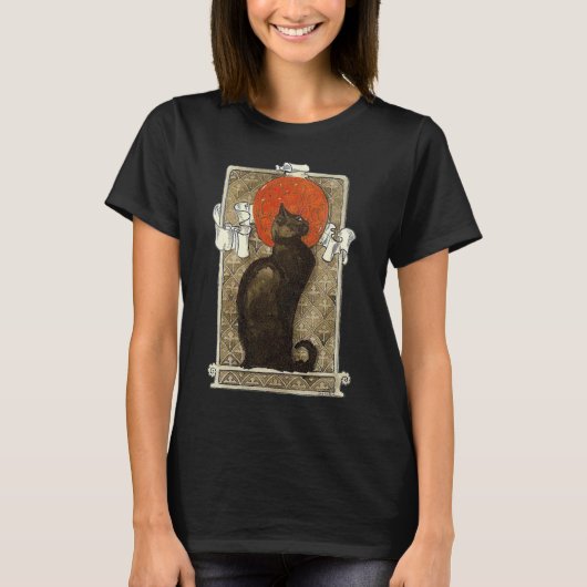 Black Cat, Alexandre Steinlen T-shirt (Voorkant)