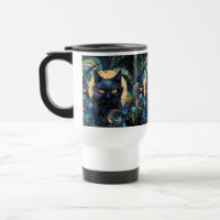 Black Cat and Celestial Moon Travel Mok