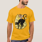 Black Cat and Owl Adventure in Egypt Unisex Cutsom T-shirt (Voorkant)