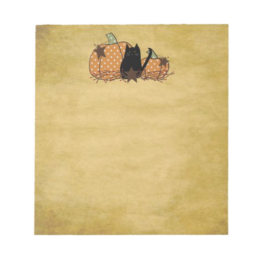 Black Cat and Pumpkins Notitieblok (Voorkant)