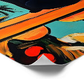 Black Cat and Sea  Poster (Hoek)