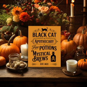 Black Cat Apothecary  Sinaasappel Poster