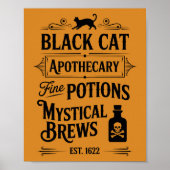 Black Cat Apothecary Sinaasappel Poster (Voorkant)