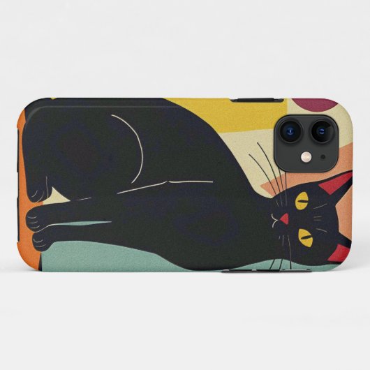 Black Cat Art Case-Mate iPhone Case (Achterkant (horizontaal))