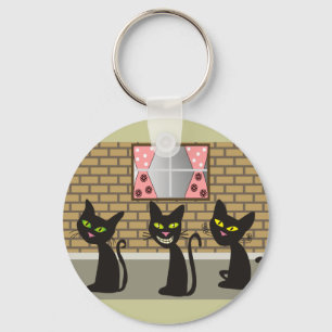 Black Cat Art geeft "We Three Amigos" Sleutelhanger